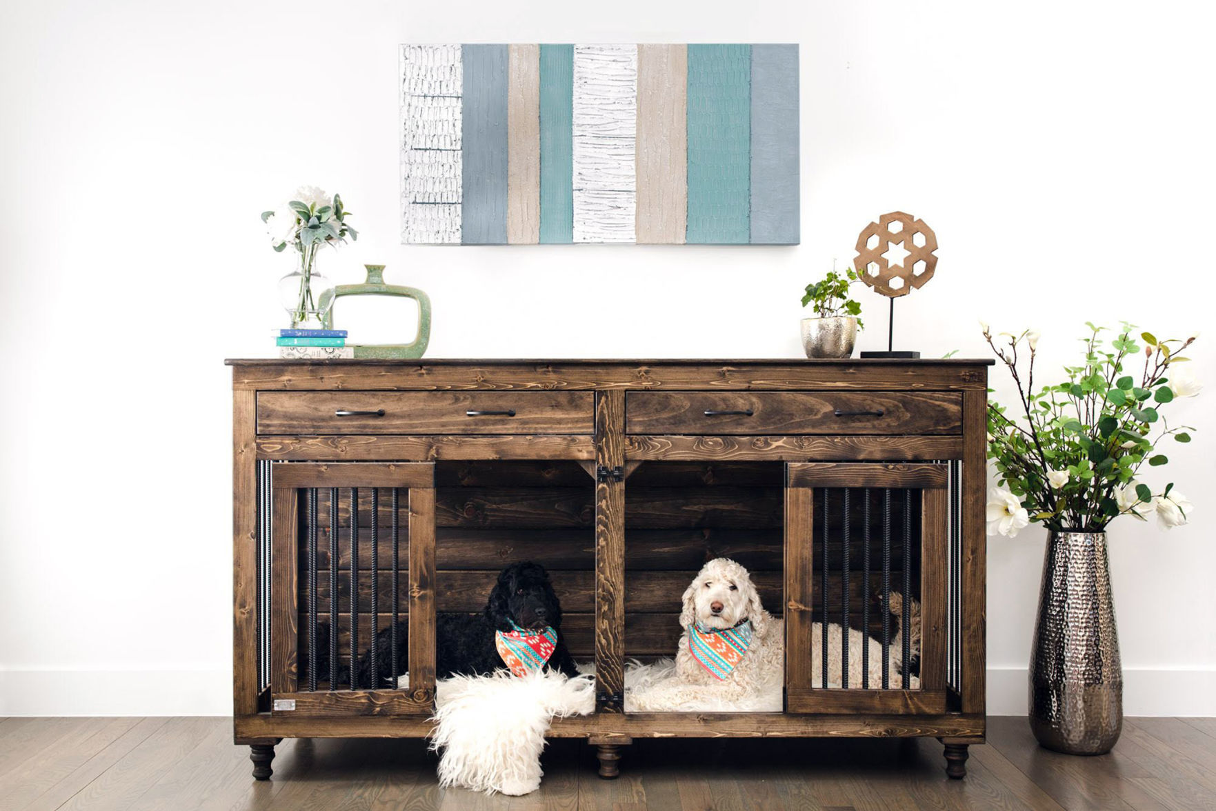 Pet furniture has come a long way from teal carpeted cat towers and lumpy plaid dog beds